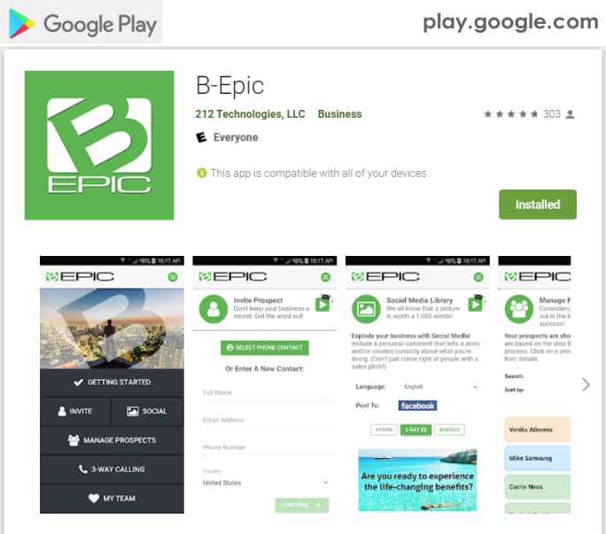 B-Epic Mobile Application