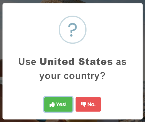create bepic account (confirm country)