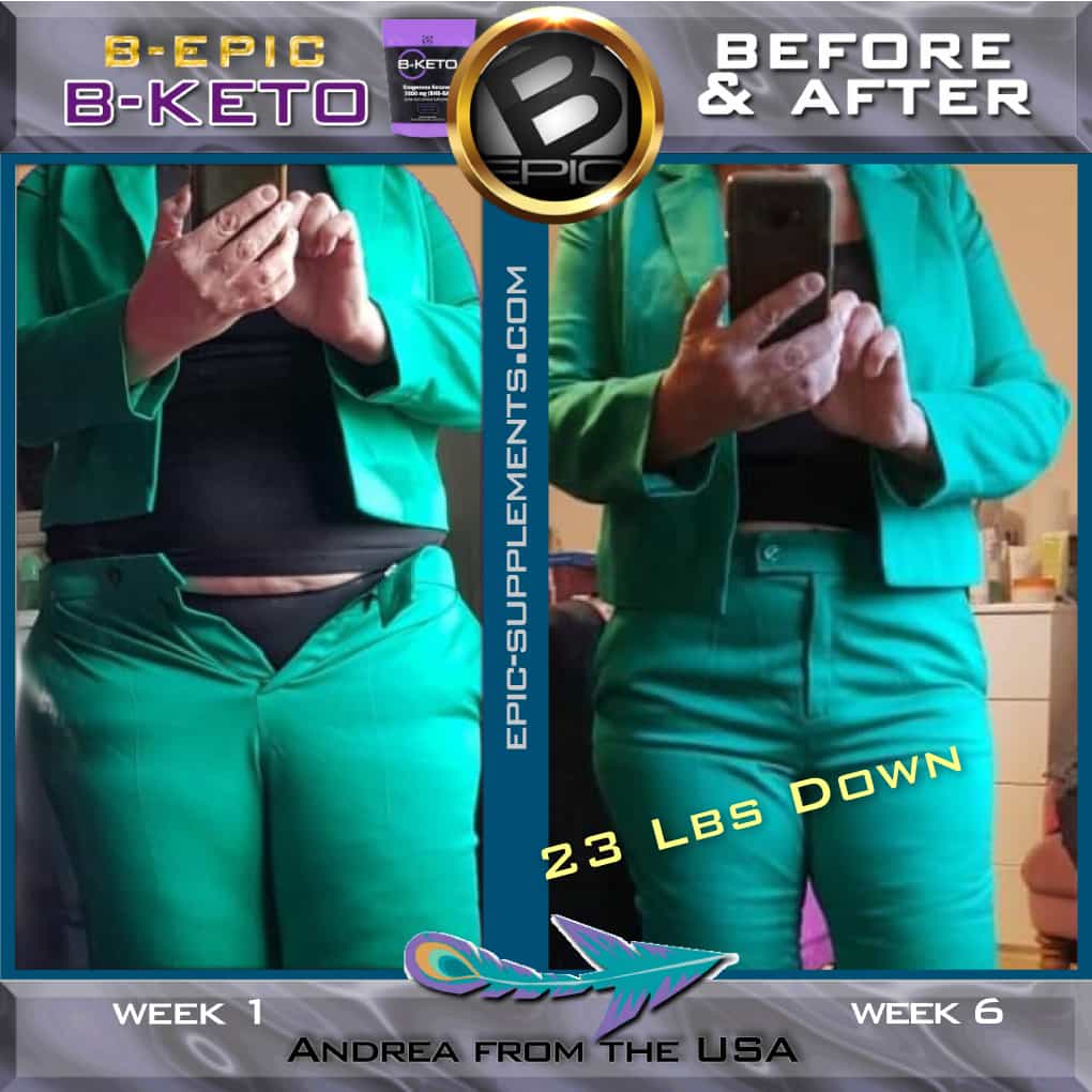 Weight loss with B-Keto supplement (B-Epic TM)