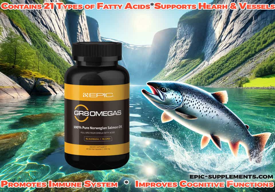 B-Epic GR8 Omegas supplement with fatty acids